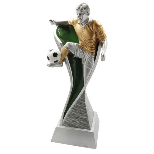 Statuett gigant fotballspiller
