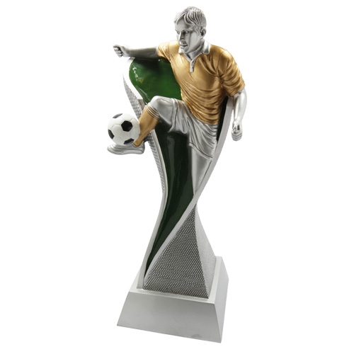 Statuett gigant fotballspiller