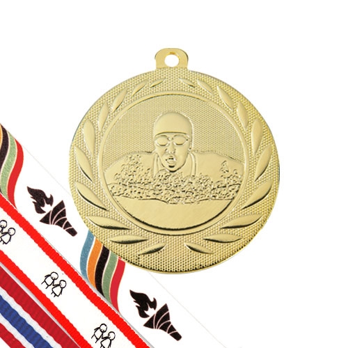 Svømme medalje m. borrelås