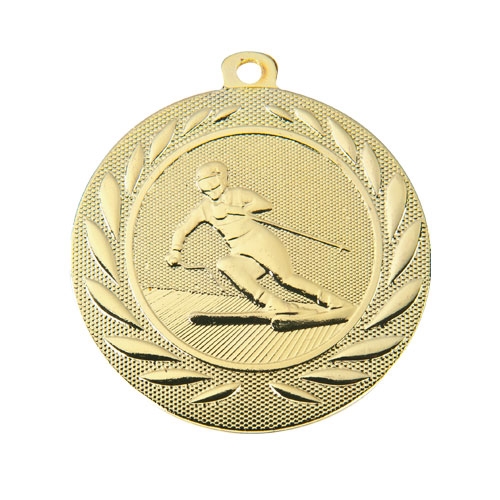 Alpin skimedalje 50mm gull