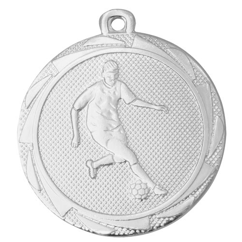 Fotballmedalje Gutter sølv 45mm