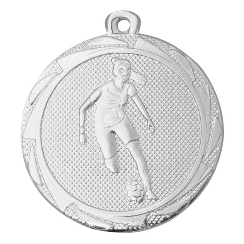 Fotballmedalje Jenter sølv 45mm