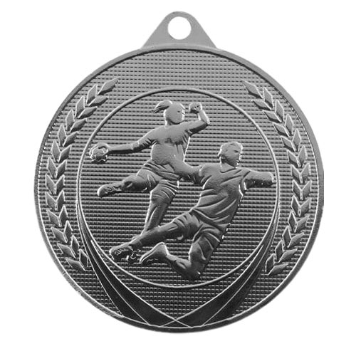 Håndballmedalje 50mm sølv