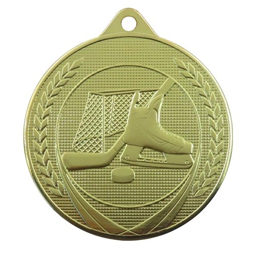 Ishockeymedalje 50mm gull