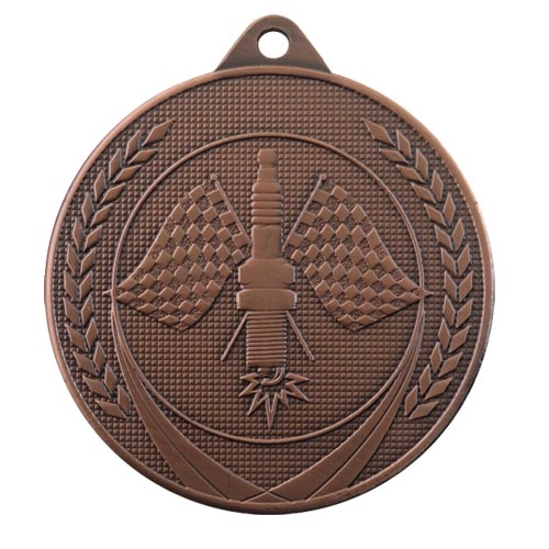 Motorsportmedalje 50mm bronse