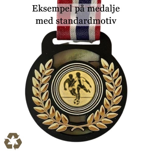 Resirkulert plast medalje 70mm standardmotiv