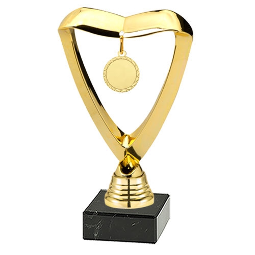 Statuett med gullmedalje