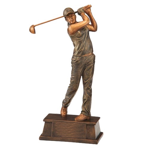 Golf award statuett dame 