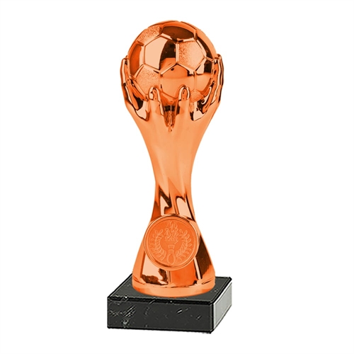 Fotballstatuett bronse