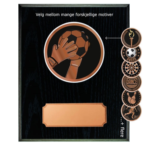 Sort treplakett akryldisk