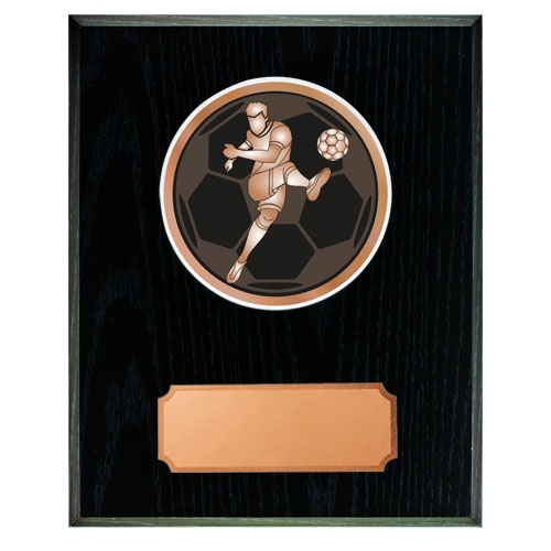 Sort treplakett akryldisk fotball herre