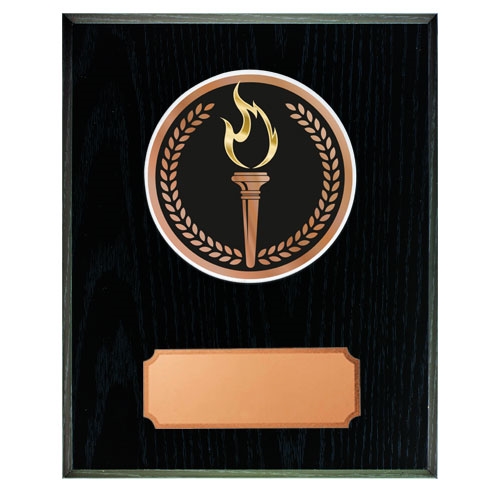 Sort treplakett akryldisk fakkel