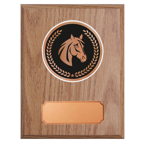 Lys treplakett med hest motiv disk