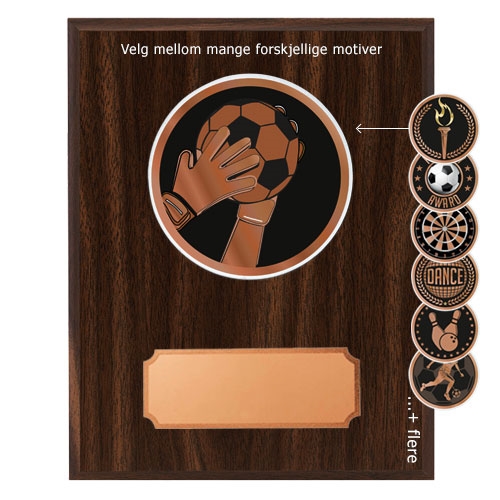 Mørk treplakett akryldisk