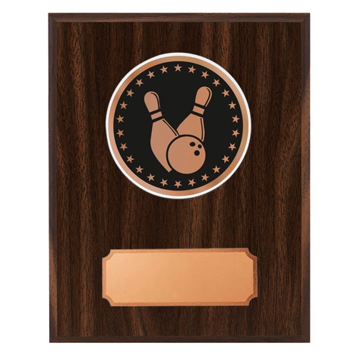 Mørk treplakett akryldisk bowling
