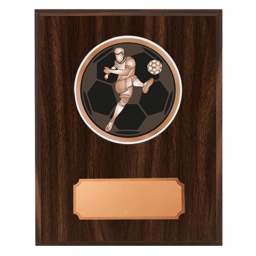 Mørk treplakett akryldisk fotball herre